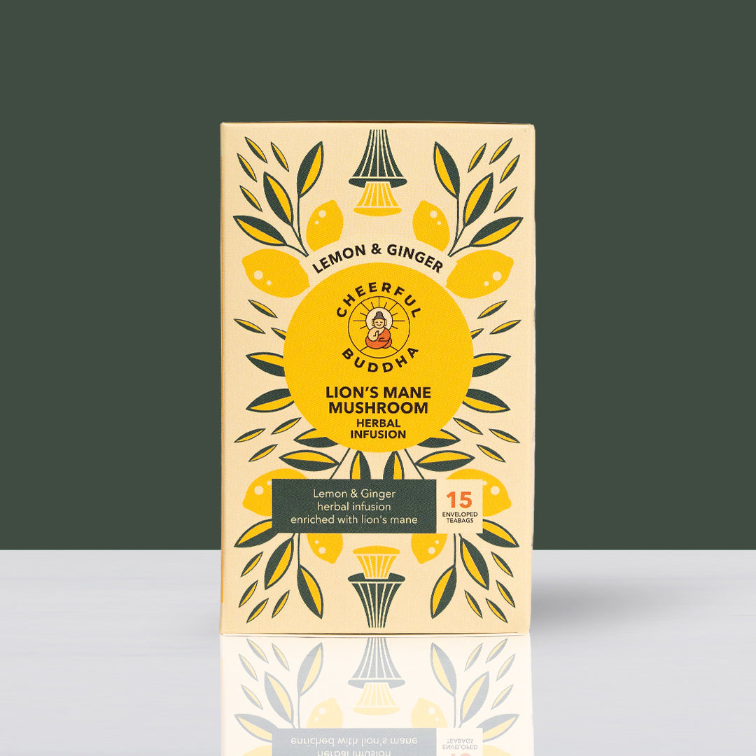Find Your Focus: Discover the Benefits of Cheerful Buddha Lemon & Ginger Lion’s Mane Tea