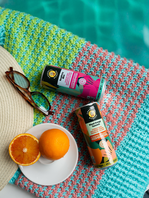 Blood Orange & Turmeric Functional Sparkling Drink – Natural Vitamins & Lion’s Mane