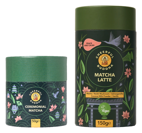 Matcha Two Ways bundle: Ceremonial Grade Matcha 50g tube and Matcha Latte 150g tube